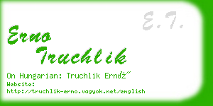 erno truchlik business card
